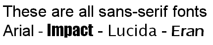 sans-serif fonts