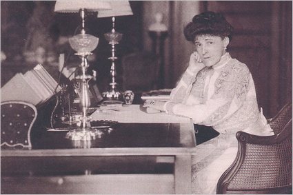 Edith Wharton at her desk