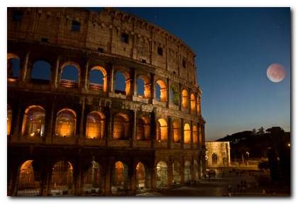 Colosseum in moonlight