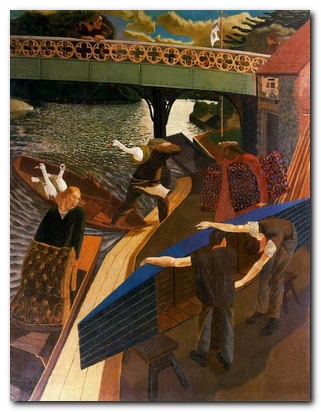 Stanley Spencer - Swan Upping at Cookham